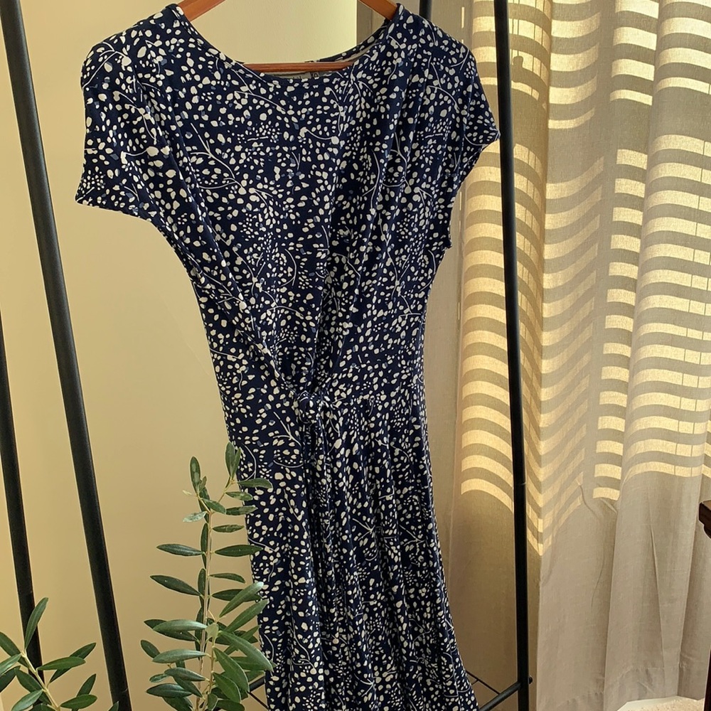 Midi T-Shirt knotted printed dress